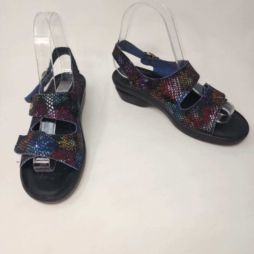 Spring Step Women's Delice Slide Sandal Black multi Color Size 36/6